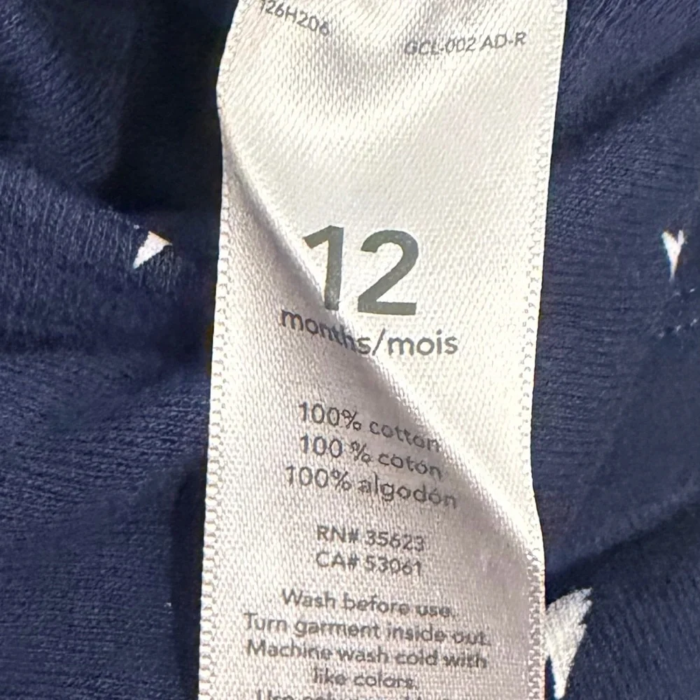 Carter's Navy Bodysuit with White Patterns
